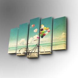 Wallity Cuadro Decorativo en Lienzo 5 Piezas 5PUC-127 Multicolor